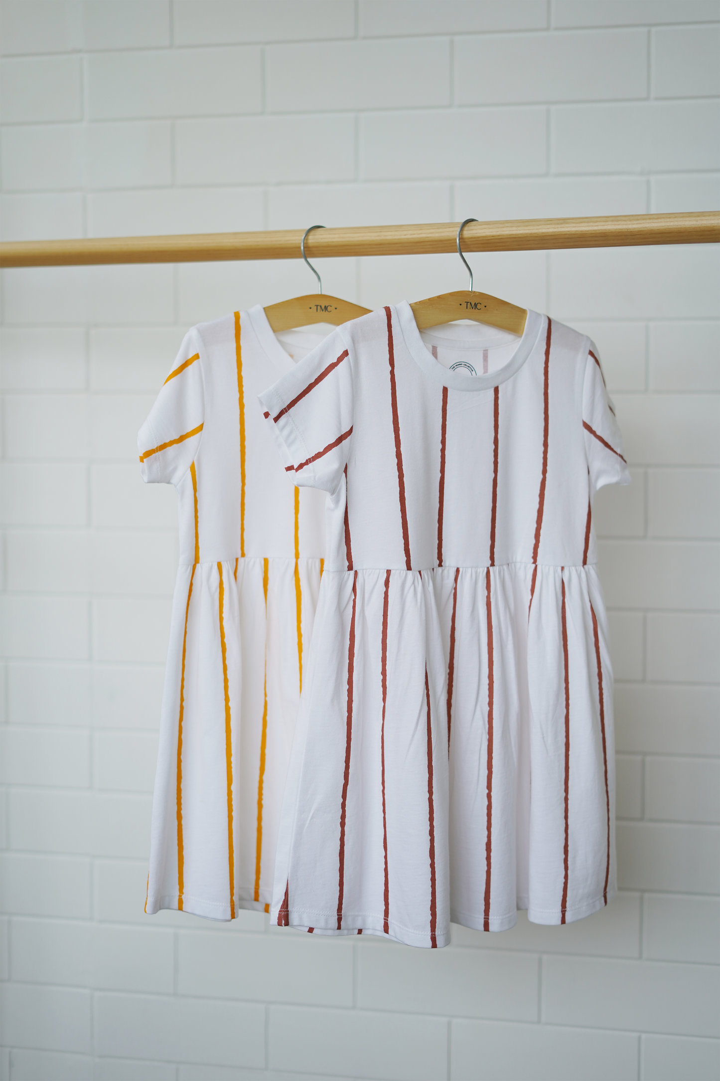 100% Organic Cotton - Tee Dress - Pin Stripes