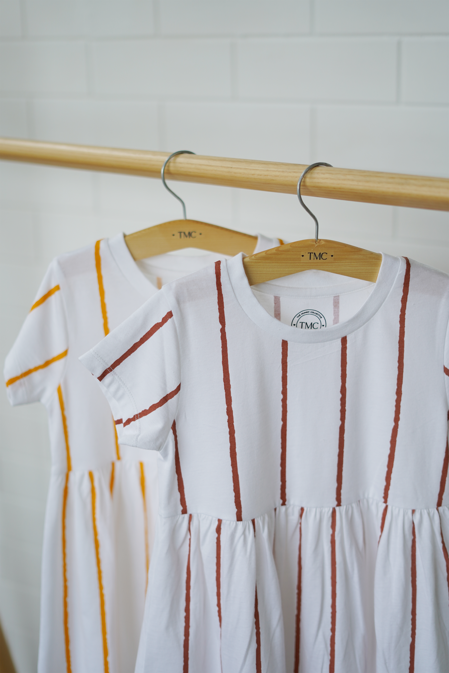 100% Organic Cotton - Tee Dress - Pin Stripes