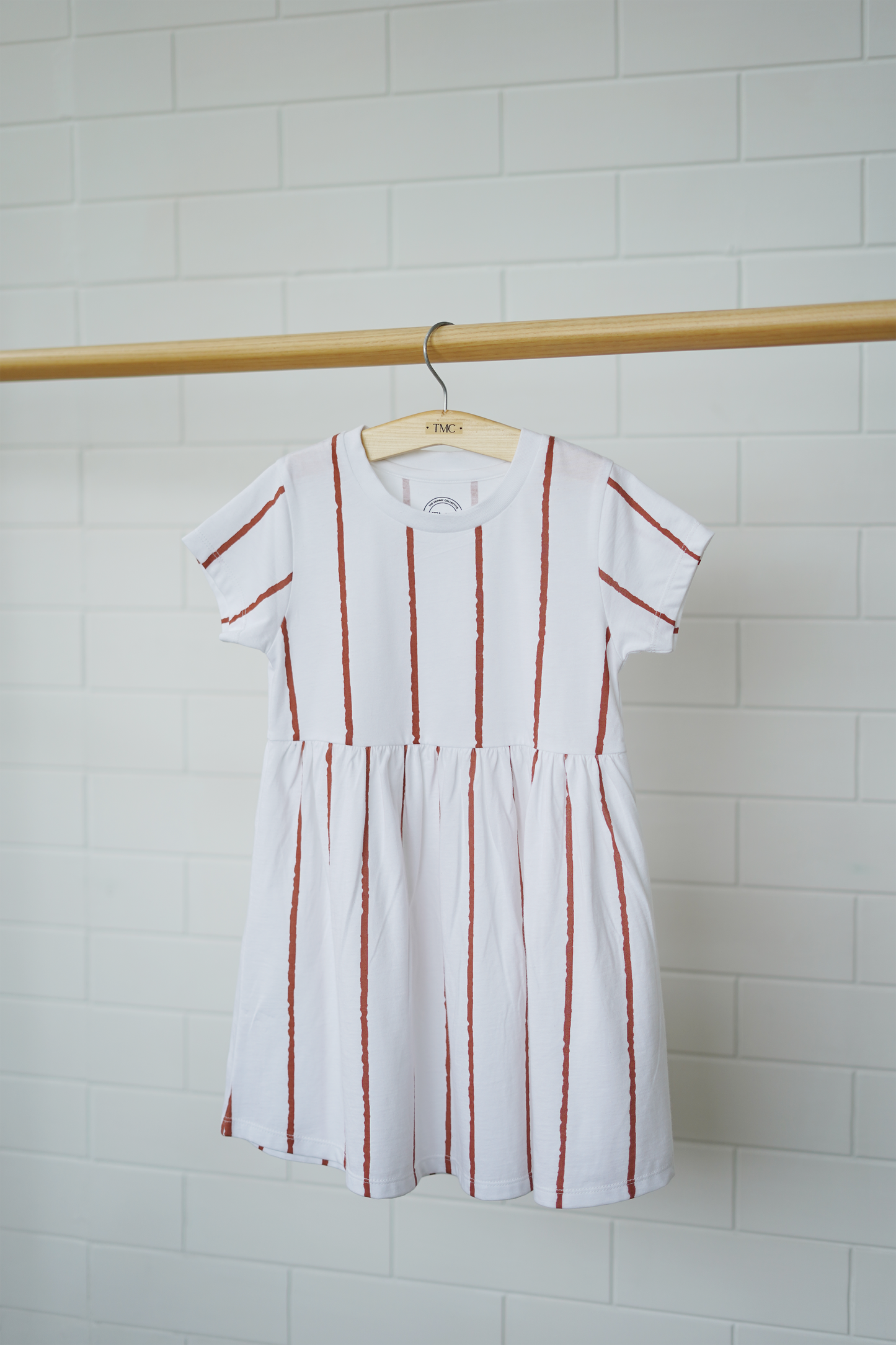 100% Organic Cotton - Tee Dress - Pin Stripes