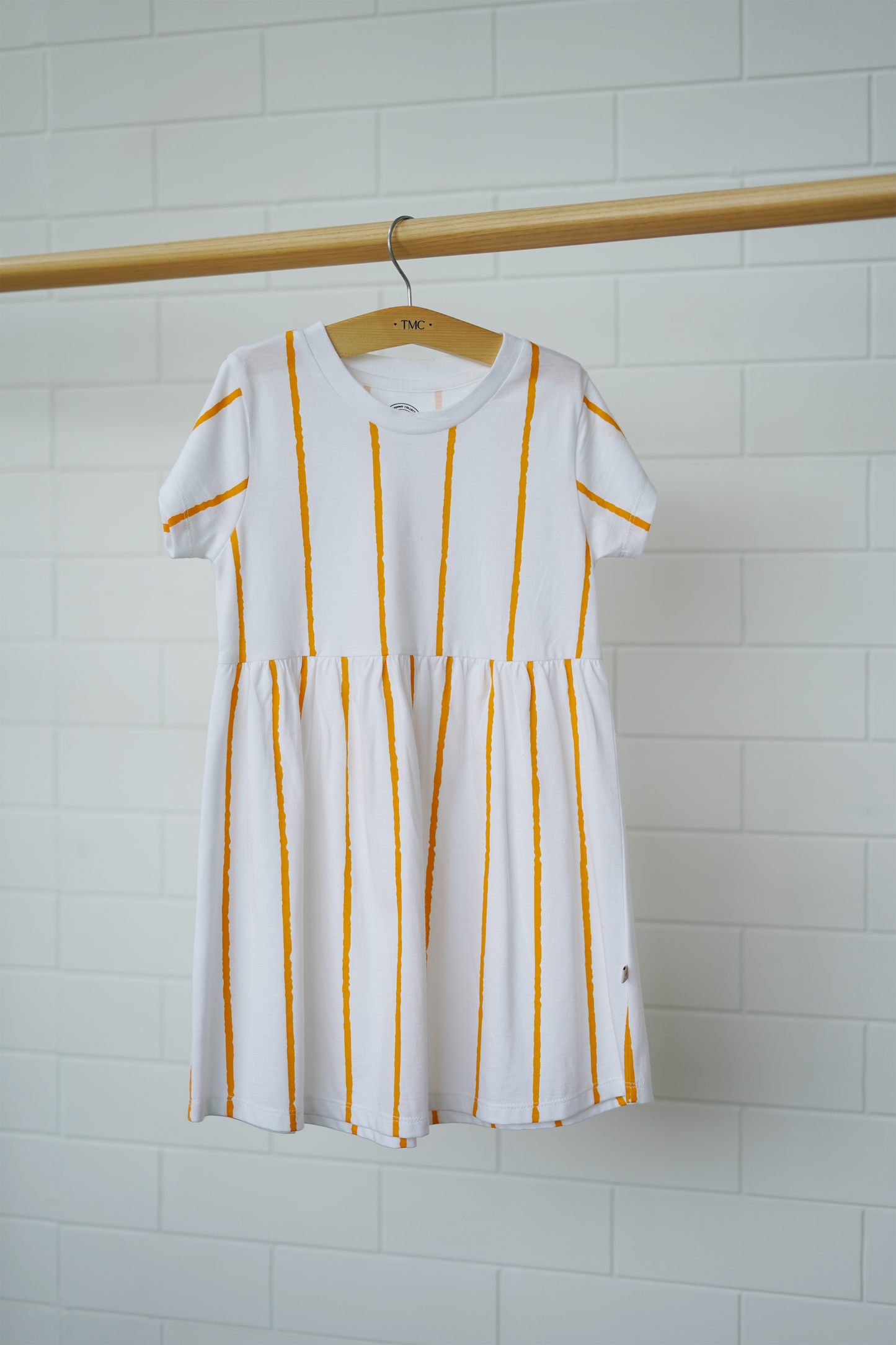 100% Organic Cotton - Tee Dress - Pin Stripes