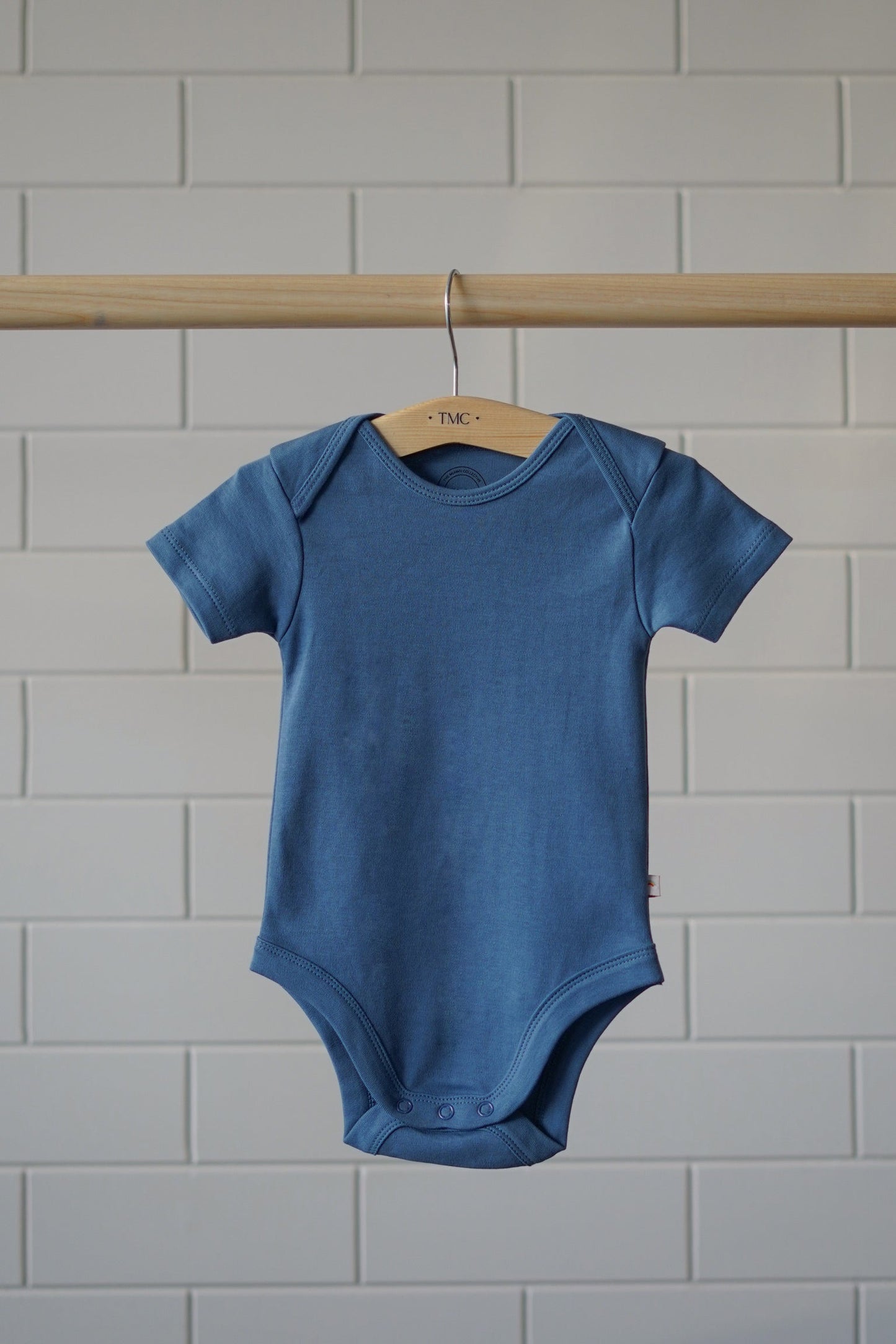 100% Organic Cotton - Half Sleeve Bodysuit Starterpack - Combo 6 (White, Silver and Blues)