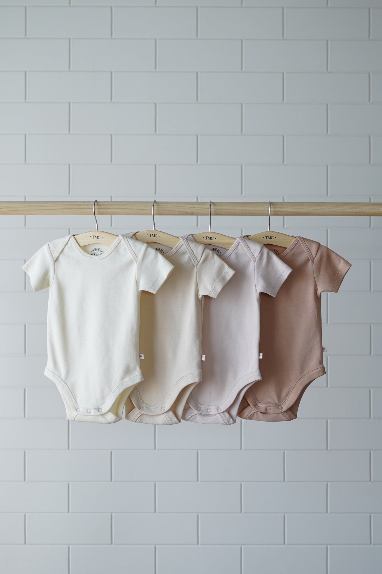 100% Organic Cotton - Half Sleeve Bodysuit Starterpack - Combo 2 (Beiges and Pinks)